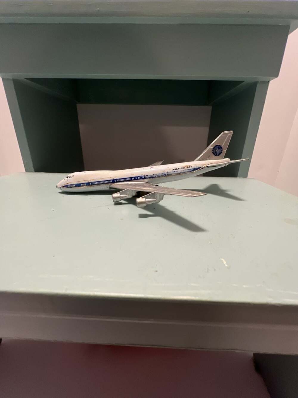Vintage Pan Am Boeing 747 Diecast Model Airplane